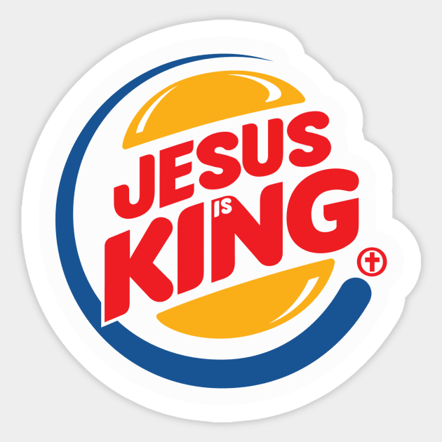 Jesus Is King Sticker by StGeorgeClothing